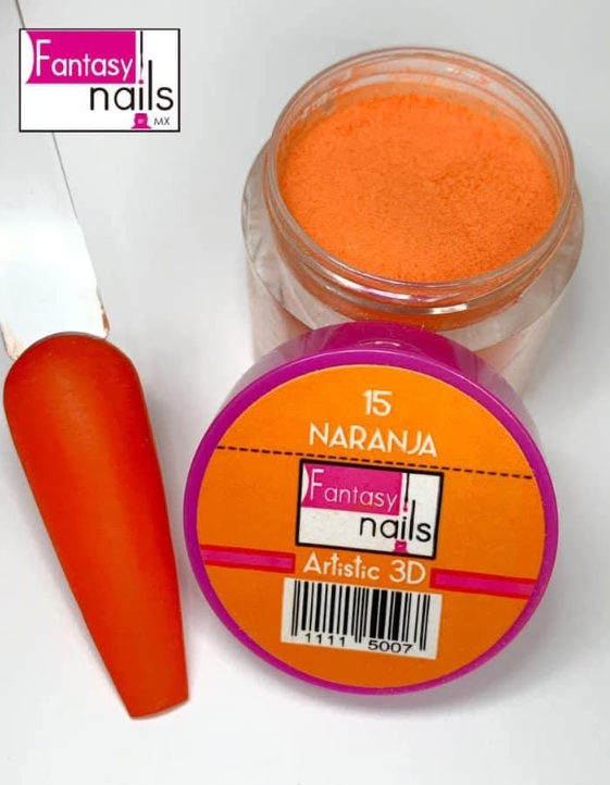ACRILICO #15 NARANJA FANTASY NAILS